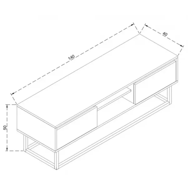 Тумба под телевизор Trendy Laxus 50 x 140 x 40см / ДСП photo 4