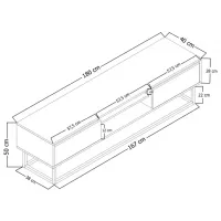 Тумба под телевизор Trendy Laxus 50 x 180 x 40см / ДСП photo 5