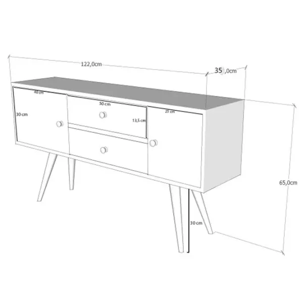 Тумба под телевизор Trendy Odense 65 x 122 x 35см / ДСП photo 4