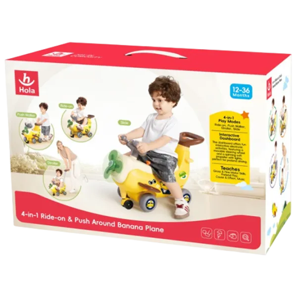 Tolocar Hola Toys Banana Plane (HE9983 ) 25 kg/ Yellow photo 3