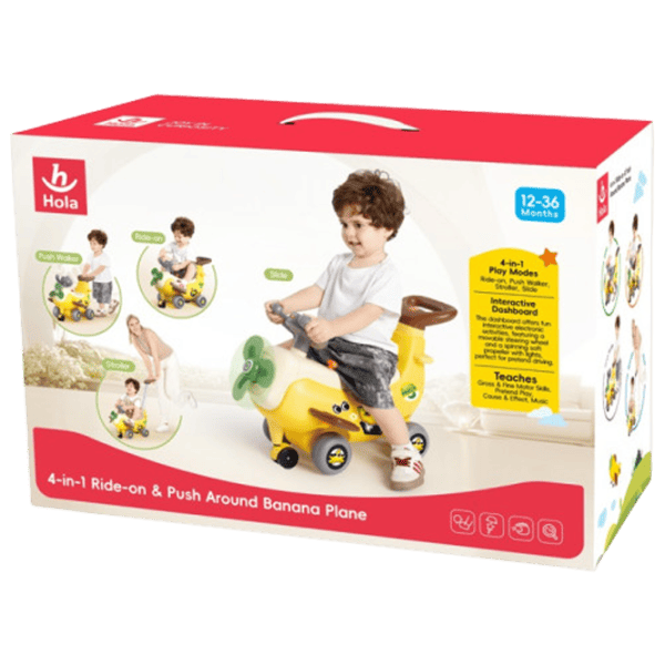 Tolocar Hola Toys Banana Plane (HE9983 ) 25 kg/ Yellow photo 3