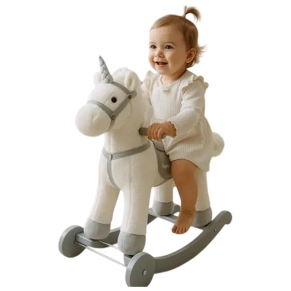 Jucărie balansoar Baby Mix Unicorn 1.5 ani - 3 ani / White photo 6