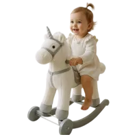 Jucărie balansoar Baby Mix Unicorn 1.5 ani - 3 ani / White photo 6