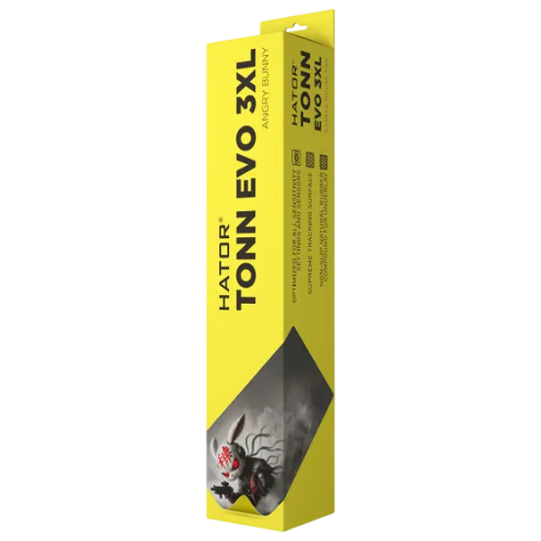 Covoraș pentru mouse Hator Tonn EVO 3XL Angry Bunny  Gray photo 2