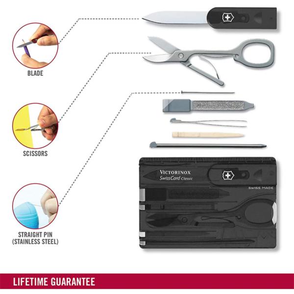 Multitool Victorinox Swiss Card Classic Camping / Oțel inoxidabil photo 5