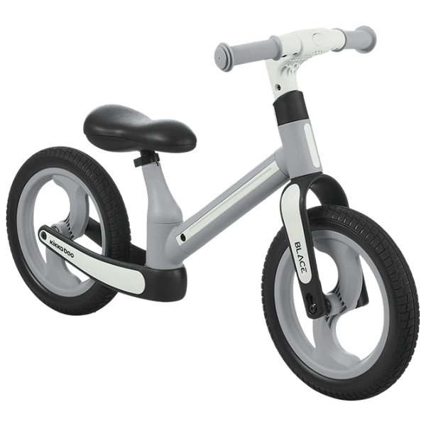 Bicicletă fără pedale KikkaBoo Blace  Metal / Gray Black photo 1