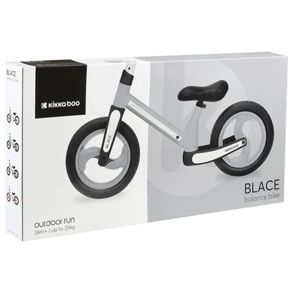 Bicicletă fără pedale KikkaBoo Blace  Metal / Gray Black photo 8