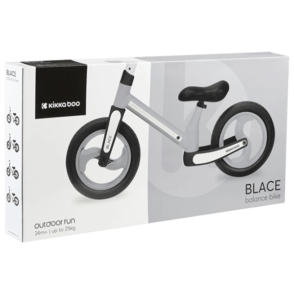 Bicicletă fără pedale KikkaBoo Blace  Metal / Gray Black photo 8