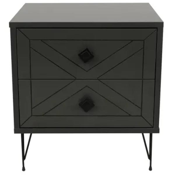 Тумбочки Trendy Luna 55 x 50 x 40см / ДСП меламин / Антрацит photo 1