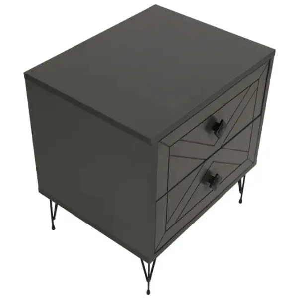 Тумбочки Trendy Luna 55 x 50 x 40см / ДСП меламин / Антрацит photo 2