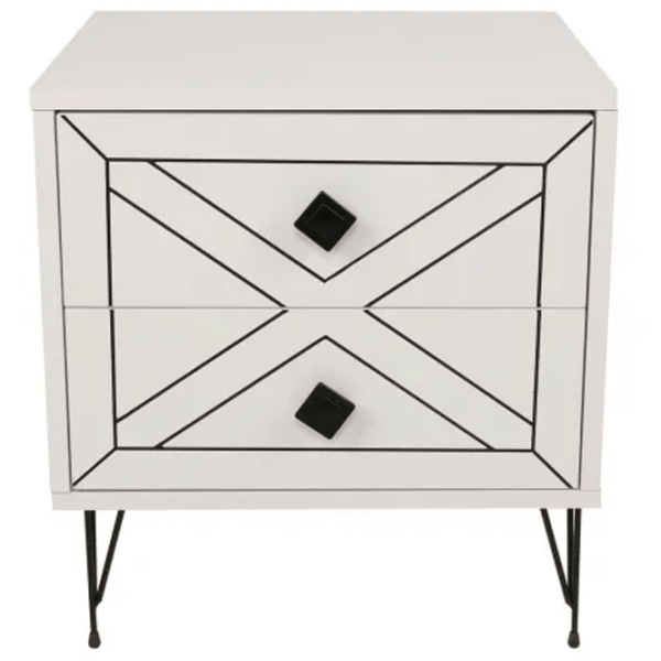 Тумбочки Trendy Luna 55 x 50 x 40см / ДСП меламин / White photo 1