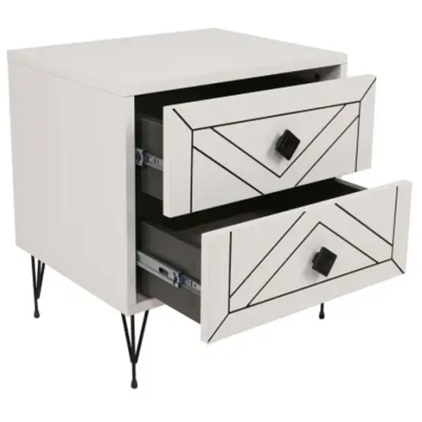 Тумбочки Trendy Luna 55 x 50 x 40см / ДСП меламин / White photo 6