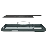 Husă pentru smartphone Apple iPhone 16 Pro Max Spigen / MagSafe Back / TPU / Abyss Green photo 5