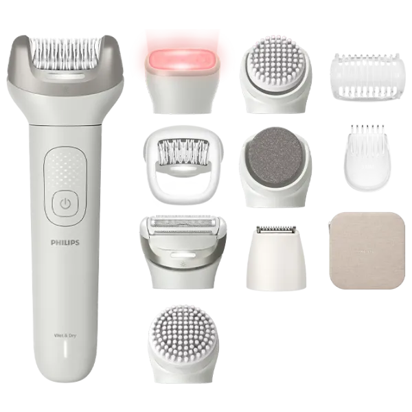 Эпилятор Philips BRE750/00 Влажная / Серый Белый photo 1