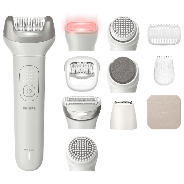 Эпилятор Philips BRE750/00 Влажная / Серый Белый photo 1