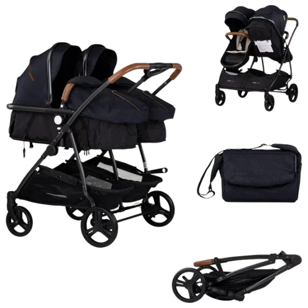 Cărucior pentru copil Chipolino Duo Smart KBDS02501BB / Blackberry photo 6