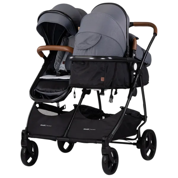 Cărucior pentru copil Chipolino Duo Smart KBDS02502CL / Gray photo 5