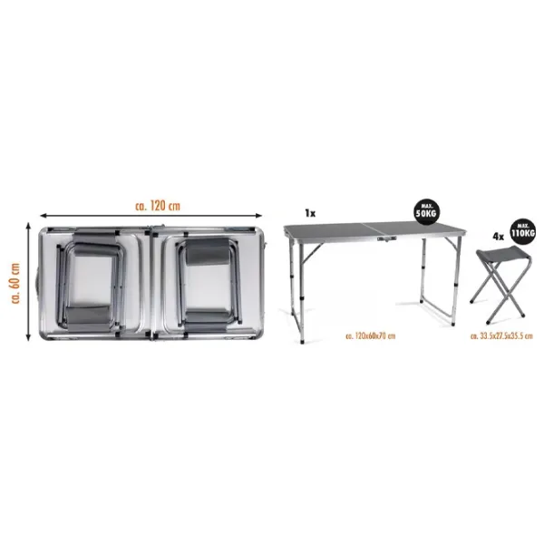 Складной стол Camp Active Picnic set Прямоугольная / 50 кг photo 7