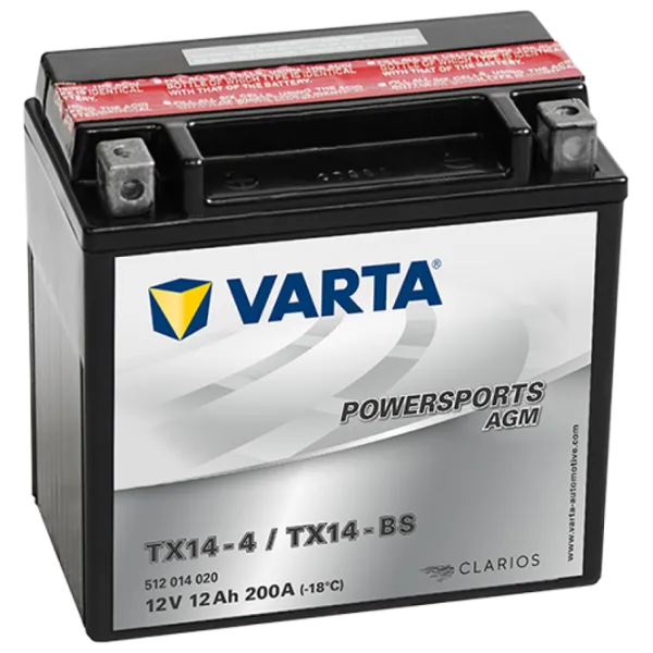 Вспомогательный аккумулятор Varta TX14-BS 200A / 12 Ач  photo 1