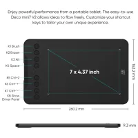 Tabletă grafică XP Pen Deco Mini7 V2 A5 / Black photo 5