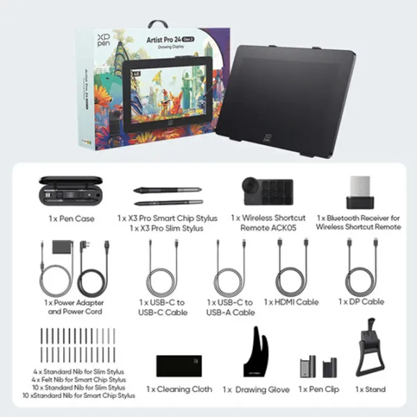 Tabletă grafică XP Pen Artist Pro 24 2K Gen 2 A3 / Black photo 8