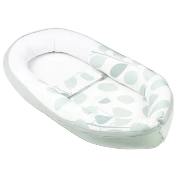 Babynest Doomoo Cocoon Leaves (CO08) Bumbac/ Aqua Green photo 1