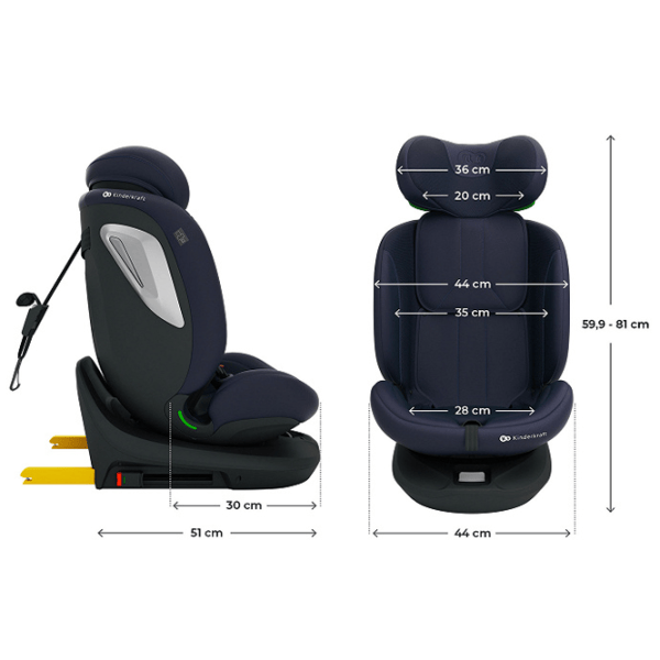 Scaun auto KinderKraft I-GROW 2 PLUS  0 luni - 12 ani / 36 kg / Blue photo 5