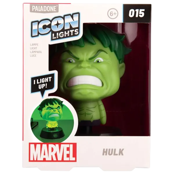 Светодиодная лампа Paladone Marvel Hulk Icon Зеленый photo 5