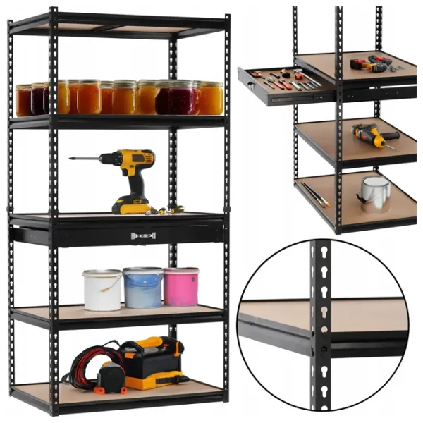 Etajeră GardenLine GWI2127 Black / MDF photo 5