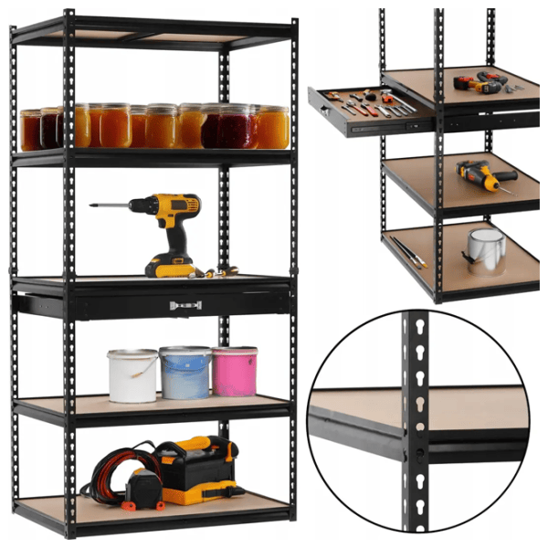 Etajeră GardenLine GWI2127 Black / MDF photo 5