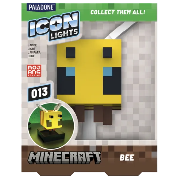 Светодиодная лампа Paladone Minecraft Bee Icon Желтый photo 4
