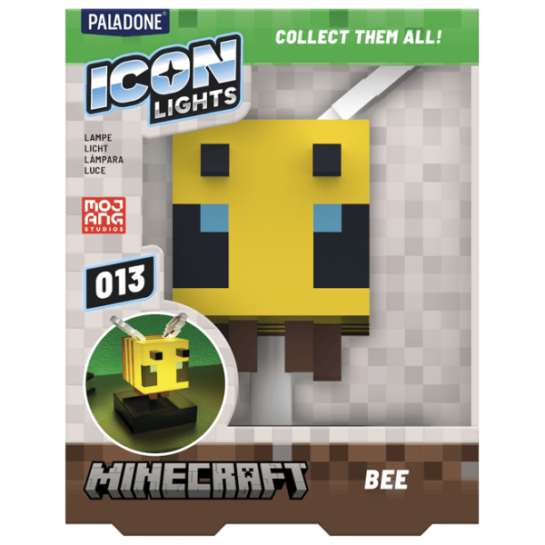 Светодиодная лампа Paladone Minecraft Bee Icon Желтый photo 4