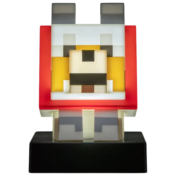 Lampă LED Paladone Minecraft Wolf Icon Gray photo 2