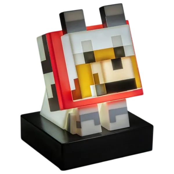 Lampă LED Paladone Minecraft Wolf Icon Gray photo 3