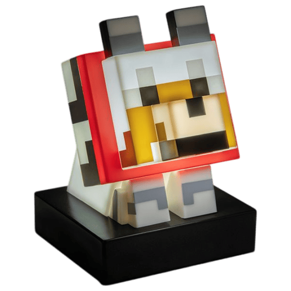 Lampă LED Paladone Minecraft Wolf Icon Gray photo 3