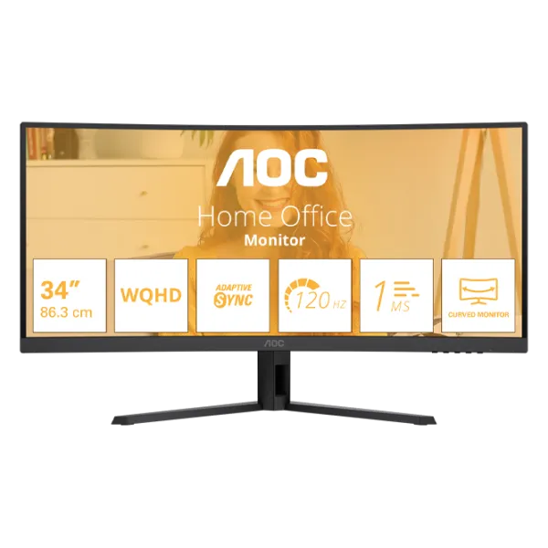 Монитор AOC CU34B3E 34" WQHD 120 Гц / 1 мс / Черный photo 1