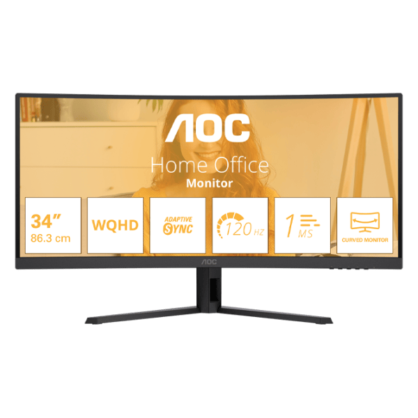 Монитор AOC CU34B3E 34" WQHD 120 Гц / 1 мс / Черный photo 1
