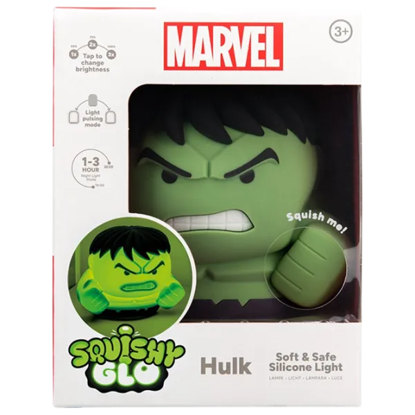 Lampă LED Paladone Marvel Hulk SquishyGlo Green photo 4