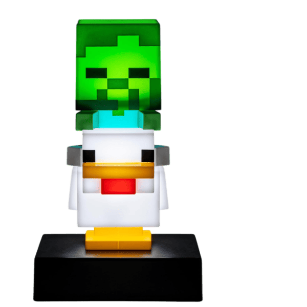 Lampă LED Paladone Minecraft Chicken Jockey Icon White photo 2