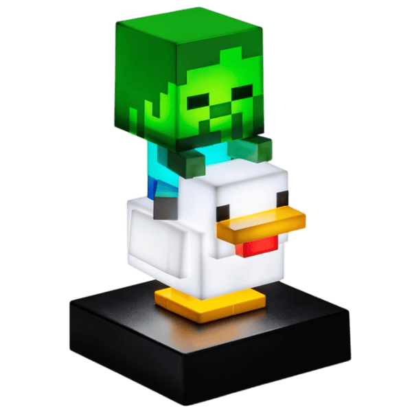 Lampă LED Paladone Minecraft Chicken Jockey Icon White photo 5