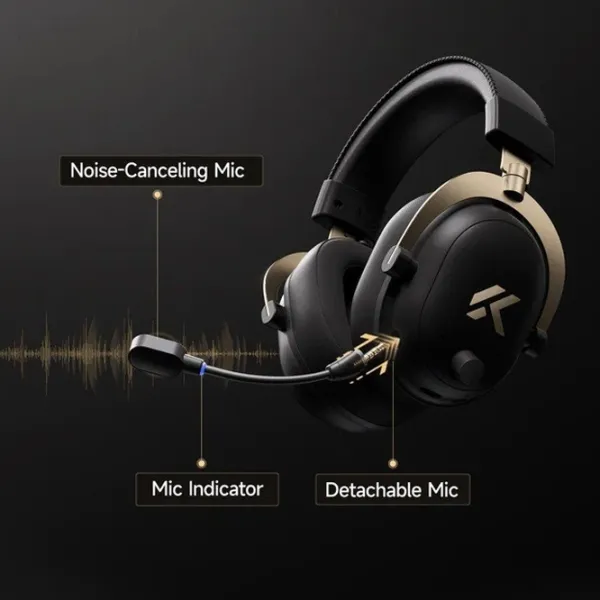 Căști Mchose V9 Turbo Gold Black Fără fir/ Gaming photo 3