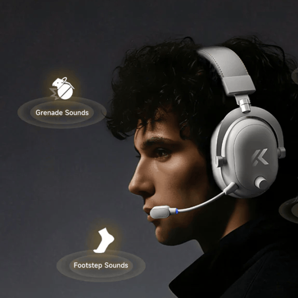 Наушники Mchose V9 Turbo Серебристый Icy White Беспроводные/ Игровой photo 7