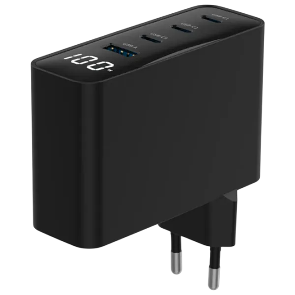 Адаптер Gembird TA-UC-PDQC100LCD-01-BK 5 А / Черный photo 2