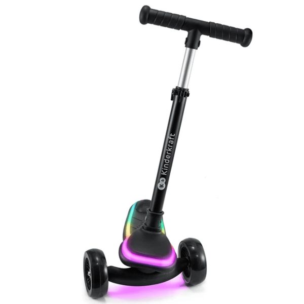 Trotinetă pentru copii cu trei roți KinderKraft Raket (KRRAKE00BLU0000) 50 kg/ Black photo 5