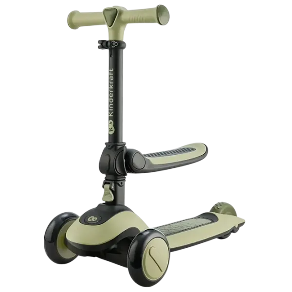 Детский трёхколёсный самокат KinderKraft Halley (KRHALL00GRE0000) 20 кг/ Зеленый photo 1