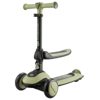 Детский трёхколёсный самокат KinderKraft Halley (KRHALL00GRE0000) 20 кг/ Зеленый
