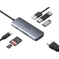 Adaptor Choetech HUB-M19 USB Type-C / Gray photo 2