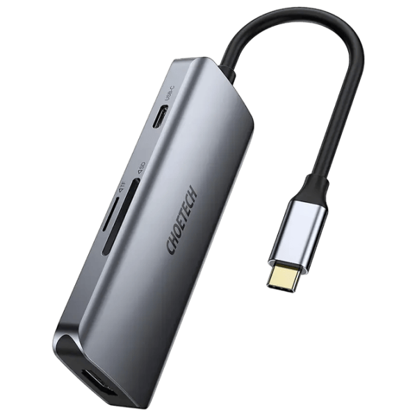 Adaptor Choetech HUB-M19 USB Type-C / Gray photo 3
