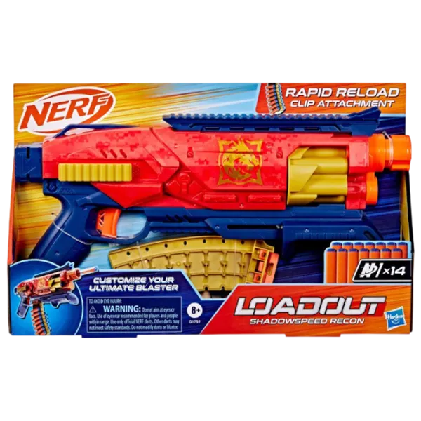 Бластер Nerf Loadout Blaster Shadowspeed Recon G1759 8+ / Стрел / Красный photo 7