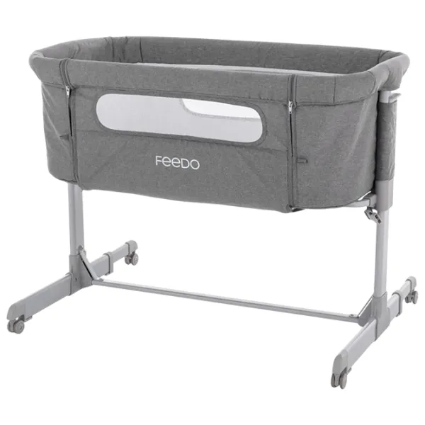 Pat pentru copii Feedo 2 in 1  - / Gray photo 1